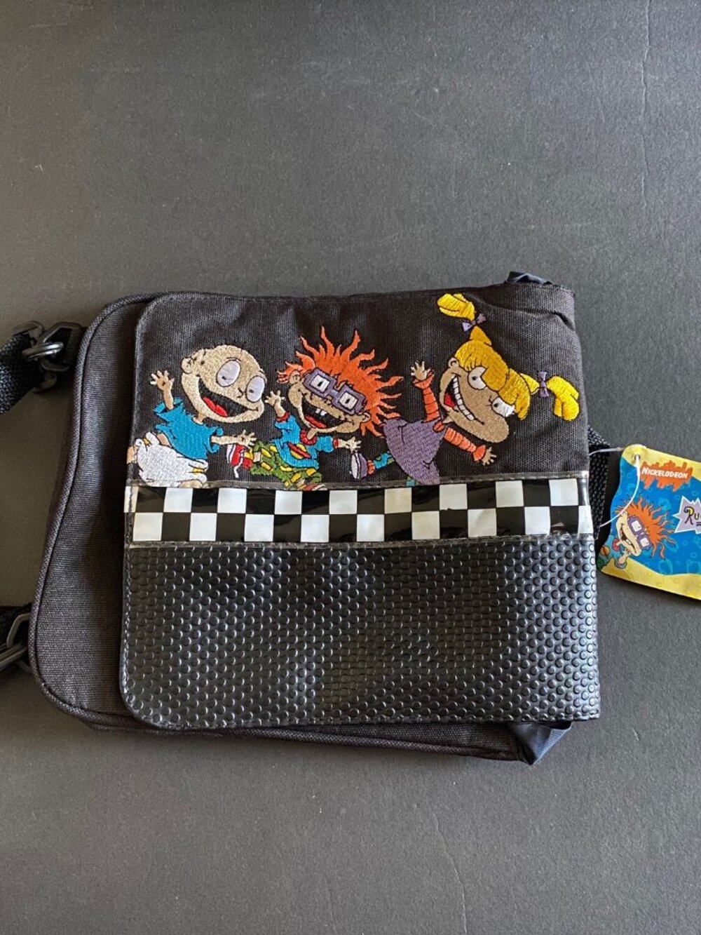 Rugrats 1999 Black Shoulder Bag HR 52319 10x8.5